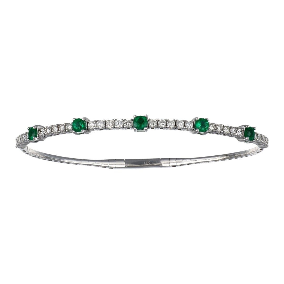 Emerald Bangle (Emerald 0.84 cts. White Diamond 1.03 cts.) Not Net