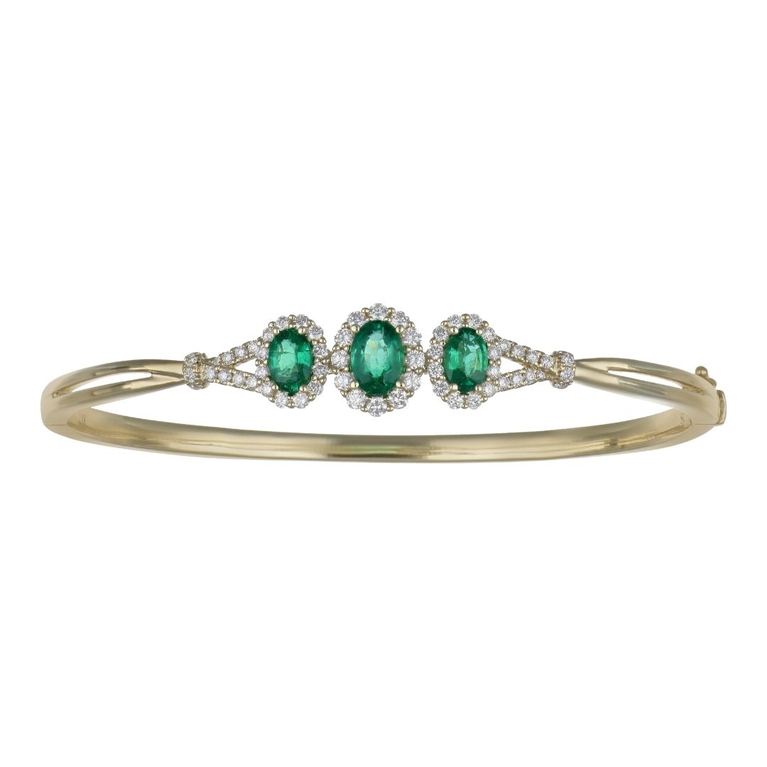 Emerald Bangle (Emerald 1.58 cts. White Diamond 0.91 cts.) Not Net