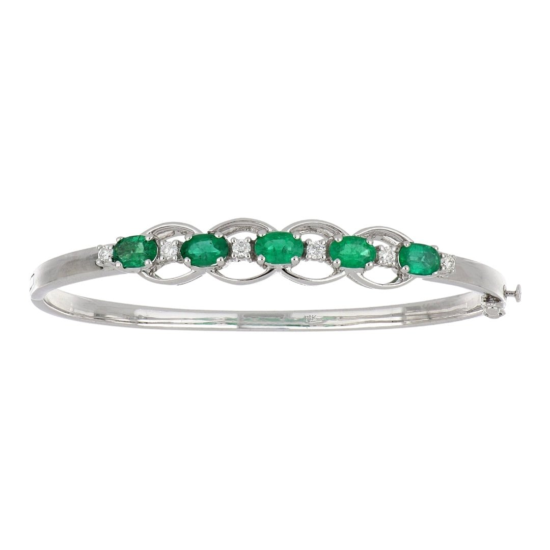 Emerald Bangle (Emerald 2.25 cts. White Diamond 0.3 cts.) Not Net