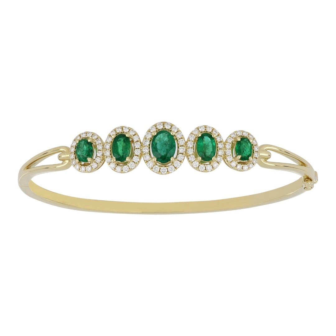 Emerald Bangle (Emerald 2.3 cts. White Diamond 0.73 cts.) Not Net