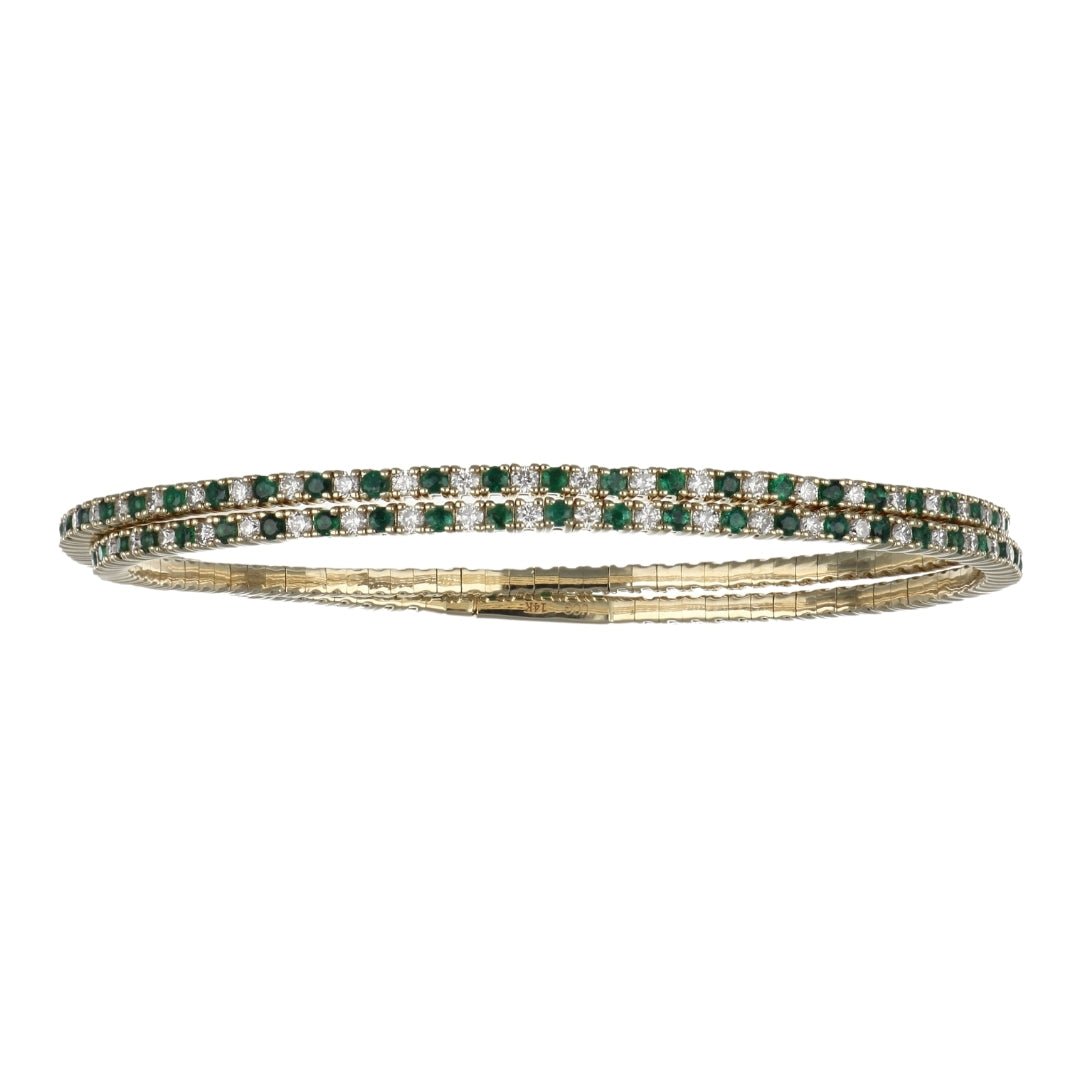 Emerald Bangle (Emerald 2.38 cts. White Diamond 2.09 cts.) Not Net