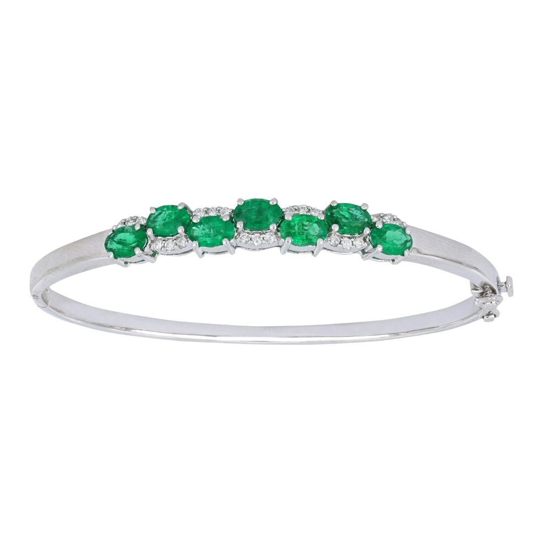 Buy Emerald Bangle (Emerald 2.77 cts. White Diamond 0.26 cts.) at Kay's Fine Jewelry