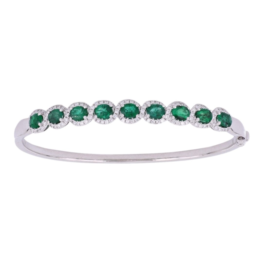 Emerald Bangle (Emerald 3.24 cts. White Diamond 0.7 cts.) Not Net