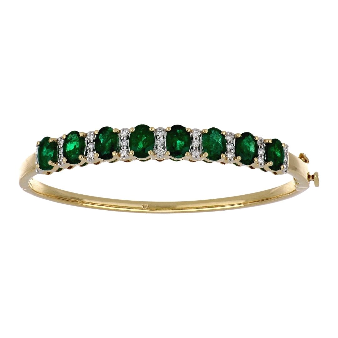 Emerald Bangle (Emerald 5.82 cts. White Diamond 0.44 cts.) Not Net