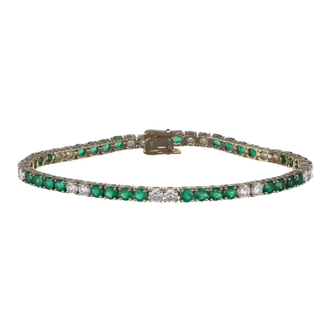 Emerald Bracelet (Emerald 4.47 cts. White Diamond 2.65 cts.) Not Net