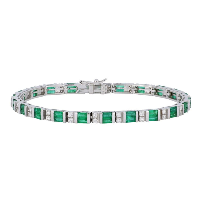 Emerald Bracelet (Emerald 5.13 cts. White Diamond 1.1 cts.) Not Net