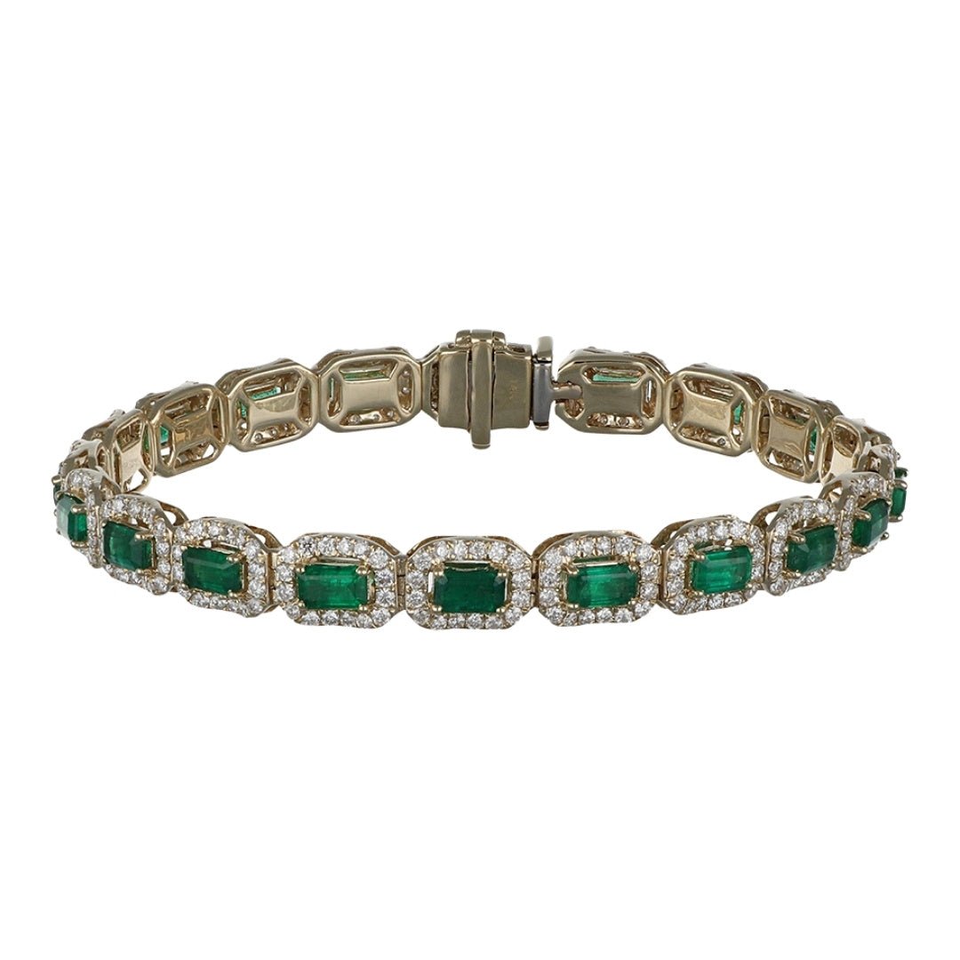 Emerald Bracelet (Emerald 5.46 cts. White Diamond 2.98 cts.) Not Net