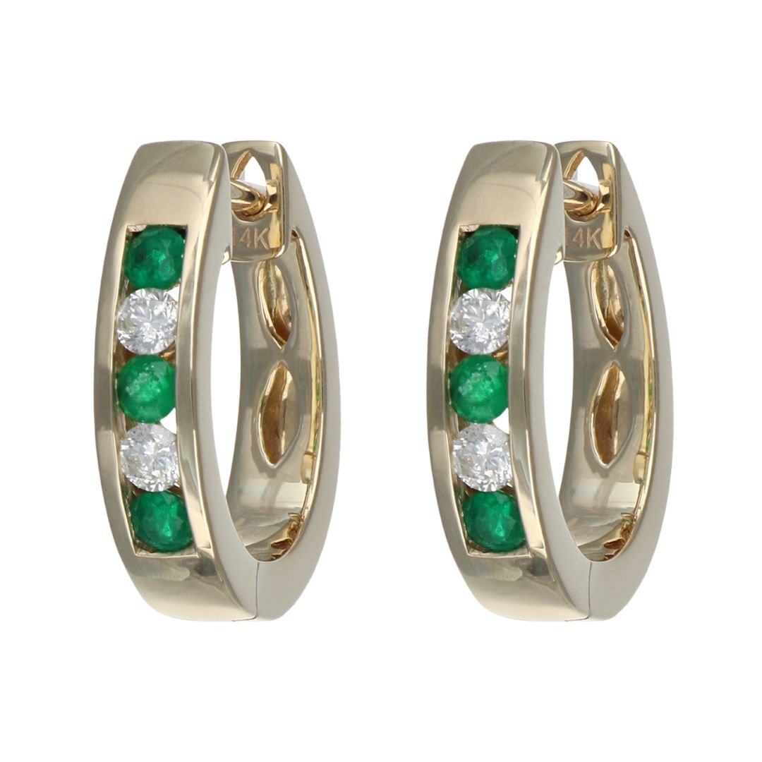 Buy Emerald Earrings (Emerald 0.32 cts. White Diamond 0.22 cts.) at Kay's Fine Jewelry