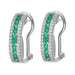 Emerald Earrings (Emerald 0.56 cts. White Diamond 0.36 cts.) Not Net