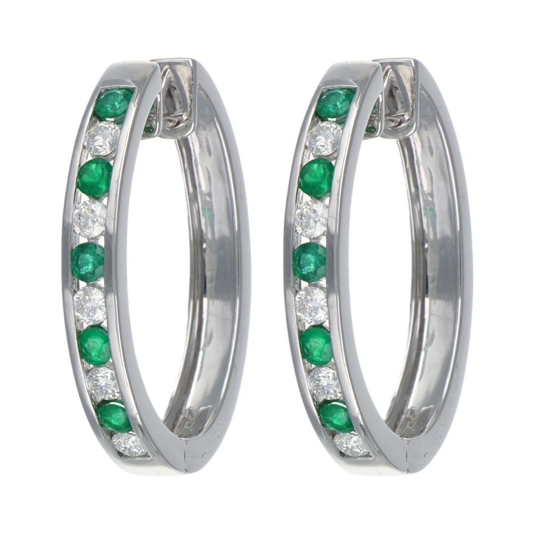 Buy Emerald Earrings (Emerald 1.01 cts. White Diamond 1.01 cts.) at Kay's Fine Jewelry
