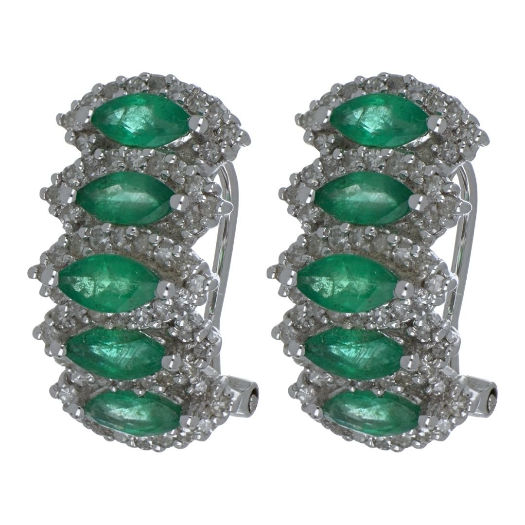Buy Emerald Earrings (Emerald 2.22 cts. White Diamond 0.88 cts.) at Kay's Fine Jewelry