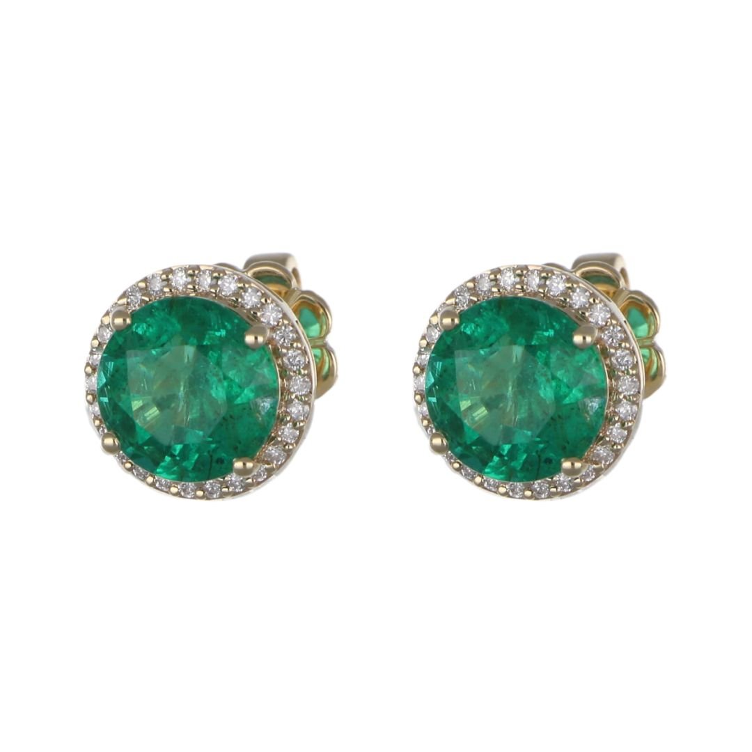 Buy Emerald Earrings (Emerald 2.4 cts. White Diamond 0.14 cts.) at Kay's Fine Jewelry