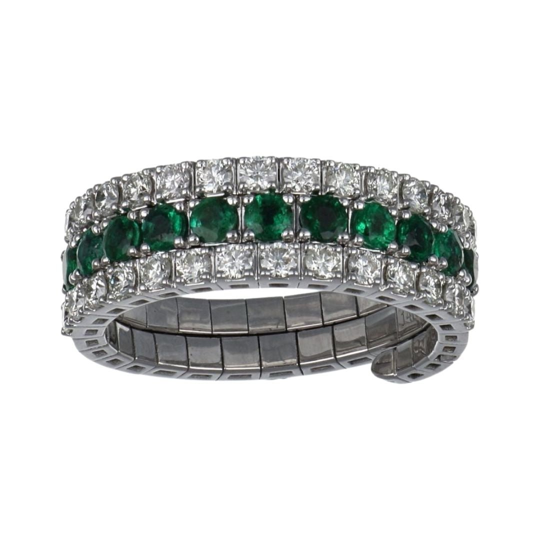 Buy Emerald Flexi Ring (Emerald 0.63 cts. White Diamond 0.71 cts.) at Kay's Fine Jewelry