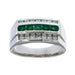 Emerald Men's Ring (Emerald 0.62 cts. White Diamond 0.56 cts. ) Not Net
