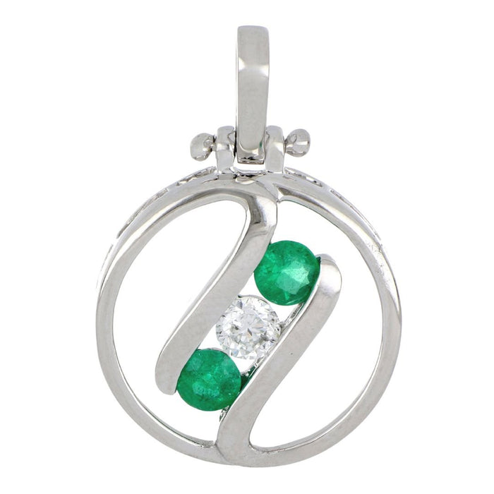Emerald Pendant (Emerald 0.38 cts. White Diamond 0.22 cts.) Not Net