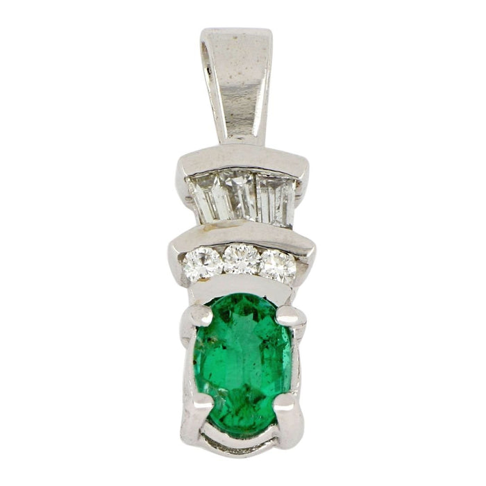 Emerald Pendant (Emerald 0.41 cts. White Diamond 0.15 cts. White Diamond Included cts.) Not Net