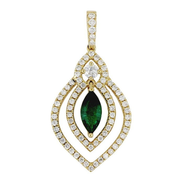 Emerald Pendant (Emerald 0.43 cts. White Diamond 0.41 cts.) Not Net