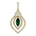 Emerald Pendant (Emerald 0.43 cts. White Diamond 0.41 cts.) Not Net