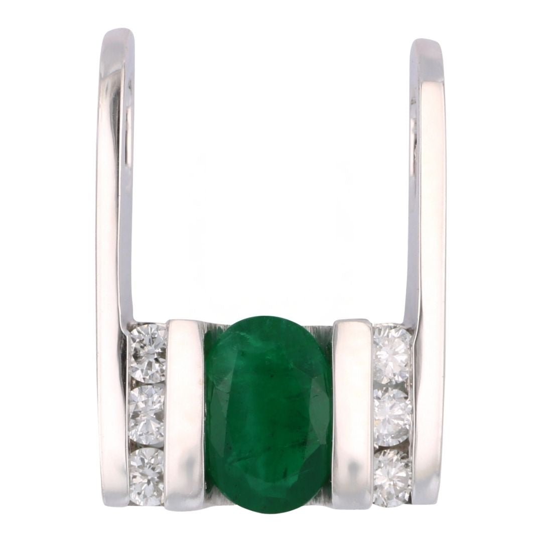 Buy Emerald Pendant (Emerald 0.44 cts. White Diamond 0.14 cts. ) at Kay's Fine Jewelry