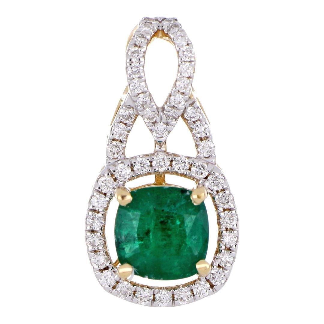 Buy Emerald Pendant (Emerald 0.73 cts. White Diamond 0.26 cts. ) at Kay's Fine Jewelry