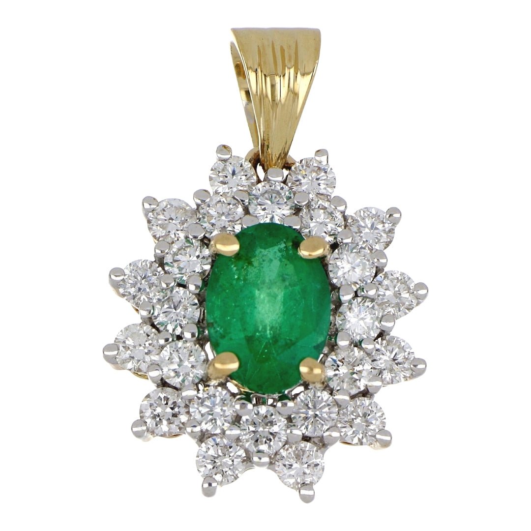 Buy Emerald Pendant (Emerald 0.78 cts. White Diamond 0.77 cts. ) at Kay's Fine Jewelry