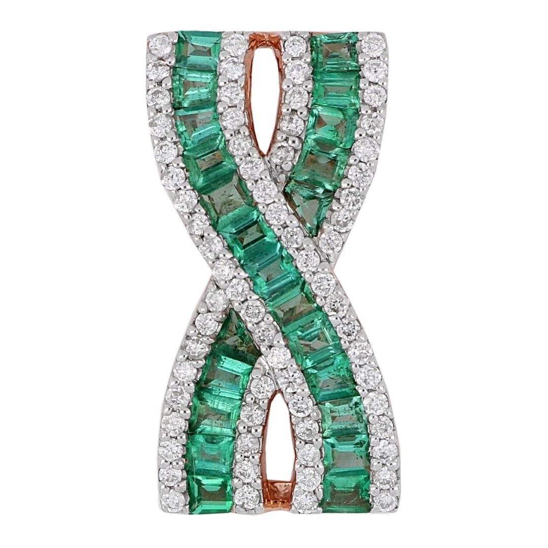 Emerald Pendant (Emerald 0.81 cts. White Diamond 0.33 cts.) Not Net