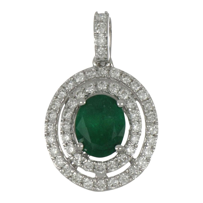 Emerald Pendant (Emerald 1.02 cts. White Diamond 0.48 cts.) Not Net