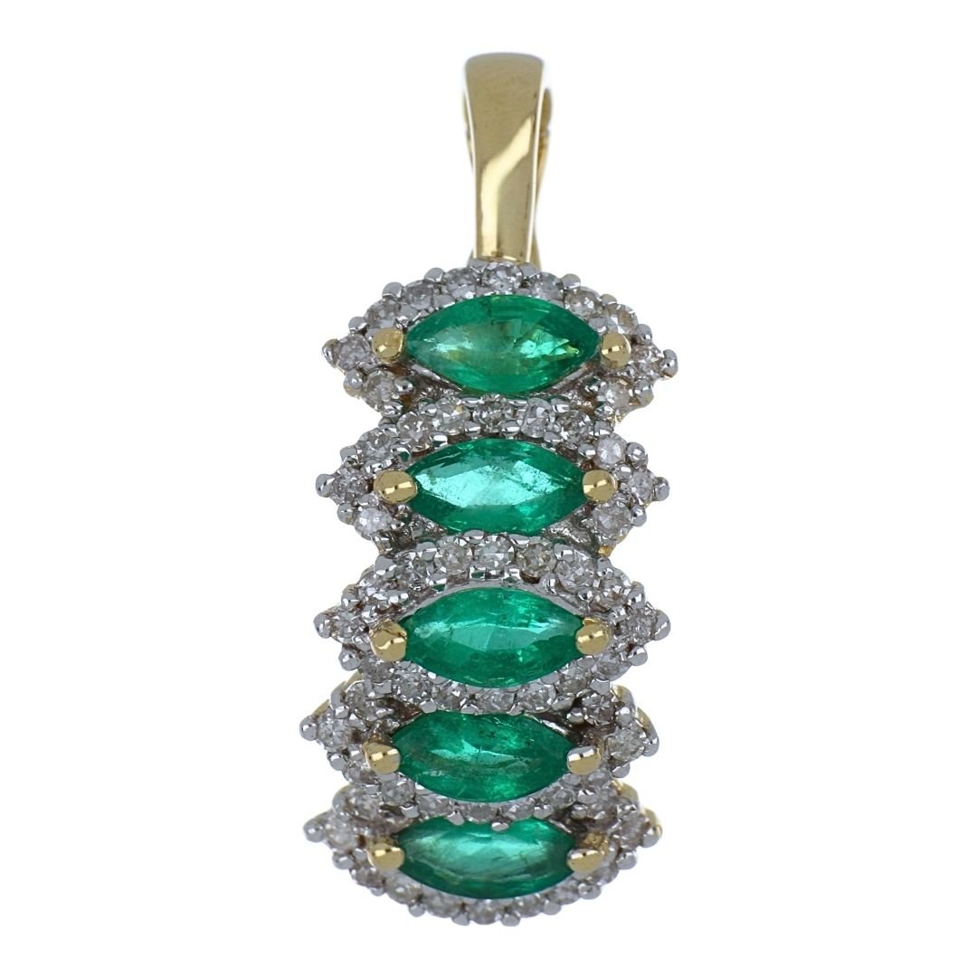 Buy Emerald Pendant (Emerald 1.06 cts. White Diamond 0.44 cts.) at Kay's Fine Jewelry