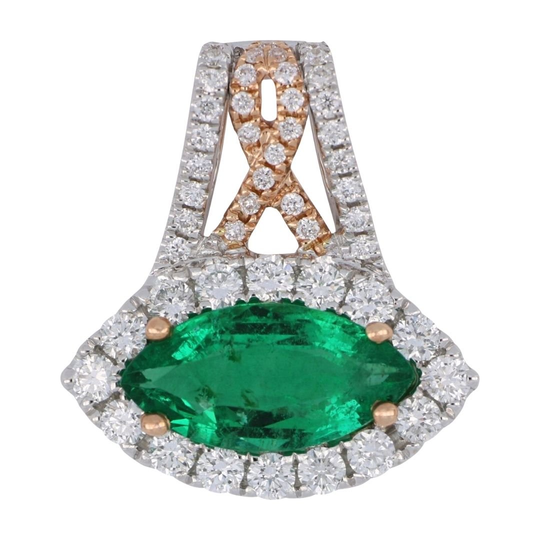 Buy Emerald Pendant (Emerald 1.08 cts. White Diamond 0.45 cts.) at Kay's Fine Jewelry