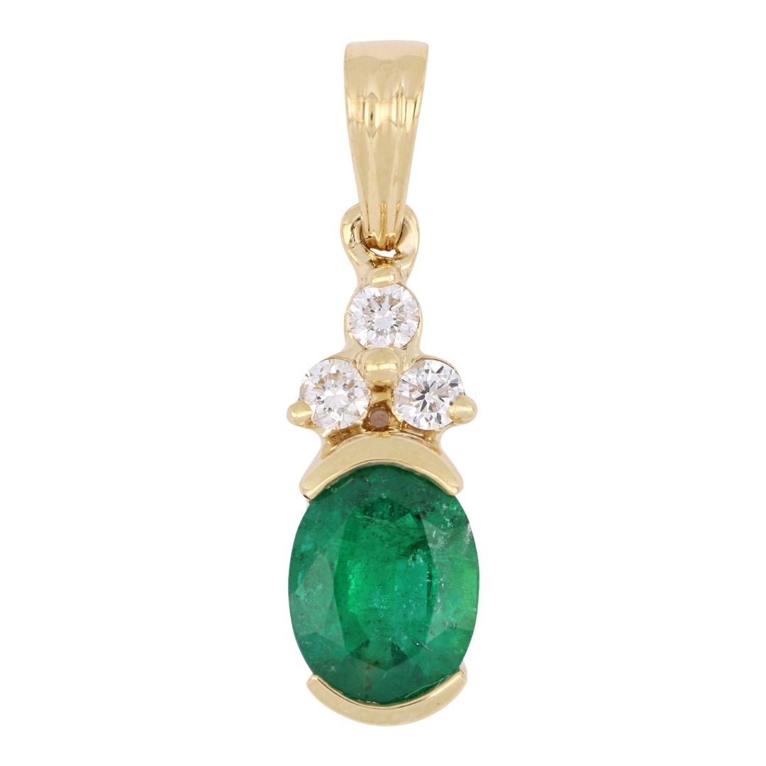 Buy Emerald Pendant (Emerald 1.14 cts. White Diamond 0.21 cts. ) at Kay's Fine Jewelry