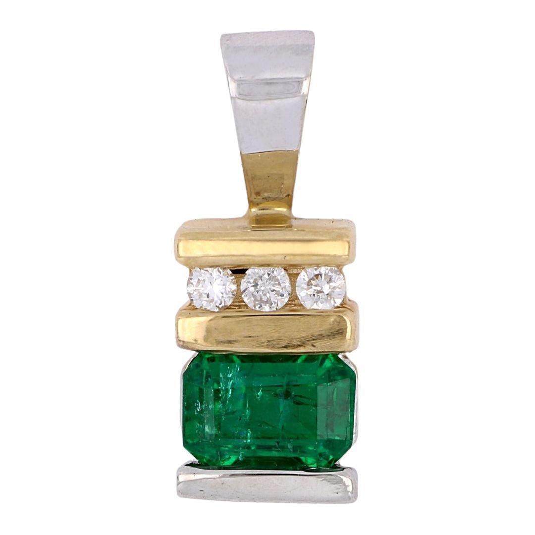 Buy Emerald Pendant (Emerald 1.26 cts. White Diamond 0.13 cts.) at Kay's Fine Jewelry