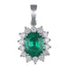 Emerald Pendant (Emerald 1.63 cts. White Diamond 0.54 cts.) Not Net
