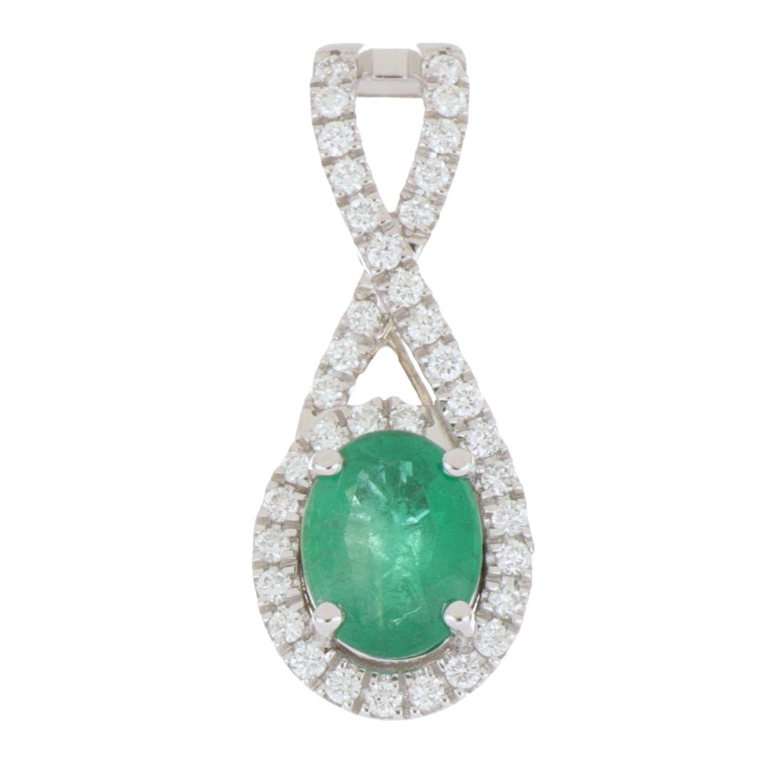 Emerald Pendant (Emerald 1.71 cts. White Diamond 0.39 cts.) Not Net