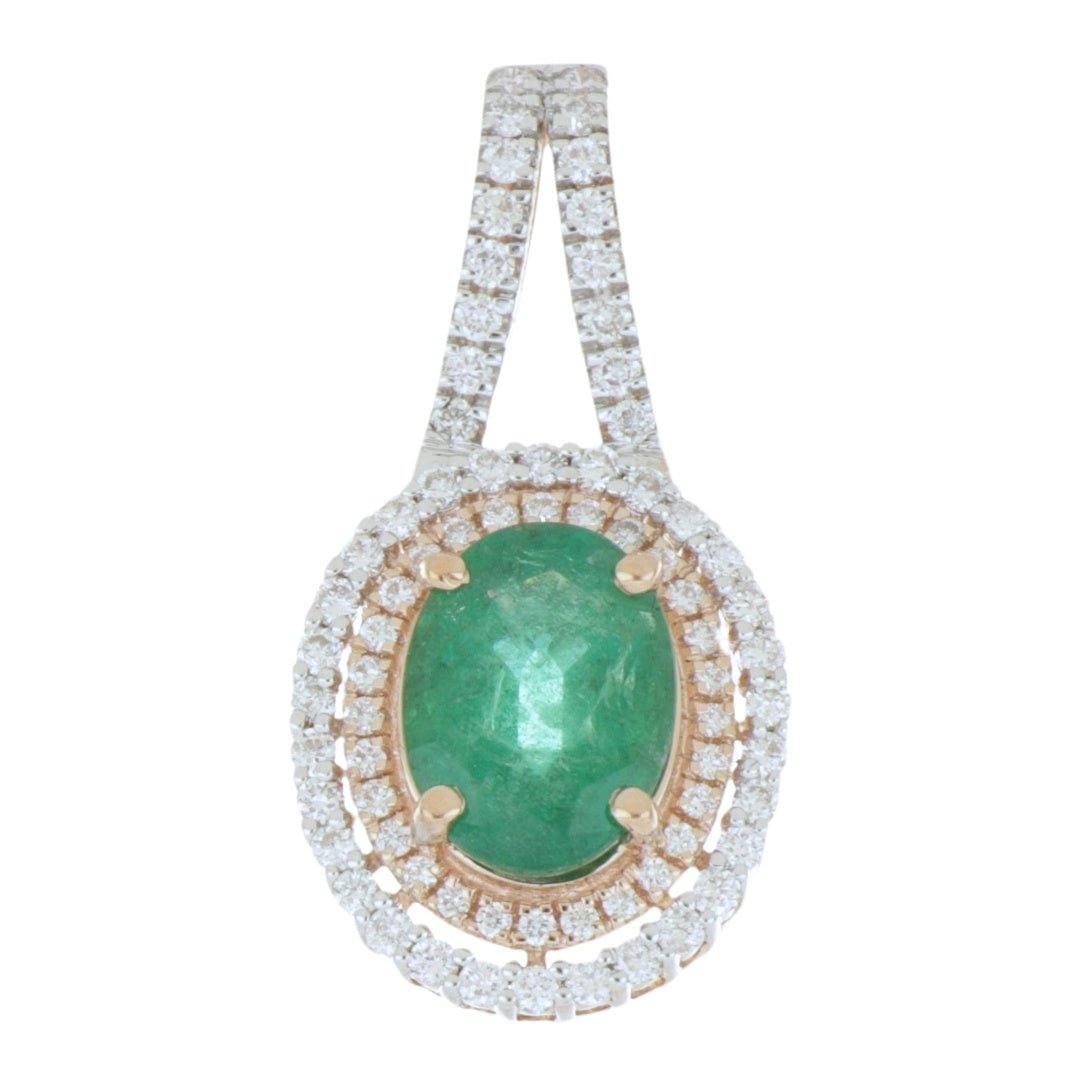 Emerald Pendant (Emerald 1.83 cts. Round White Diamond 0.45 cts.) Not Net