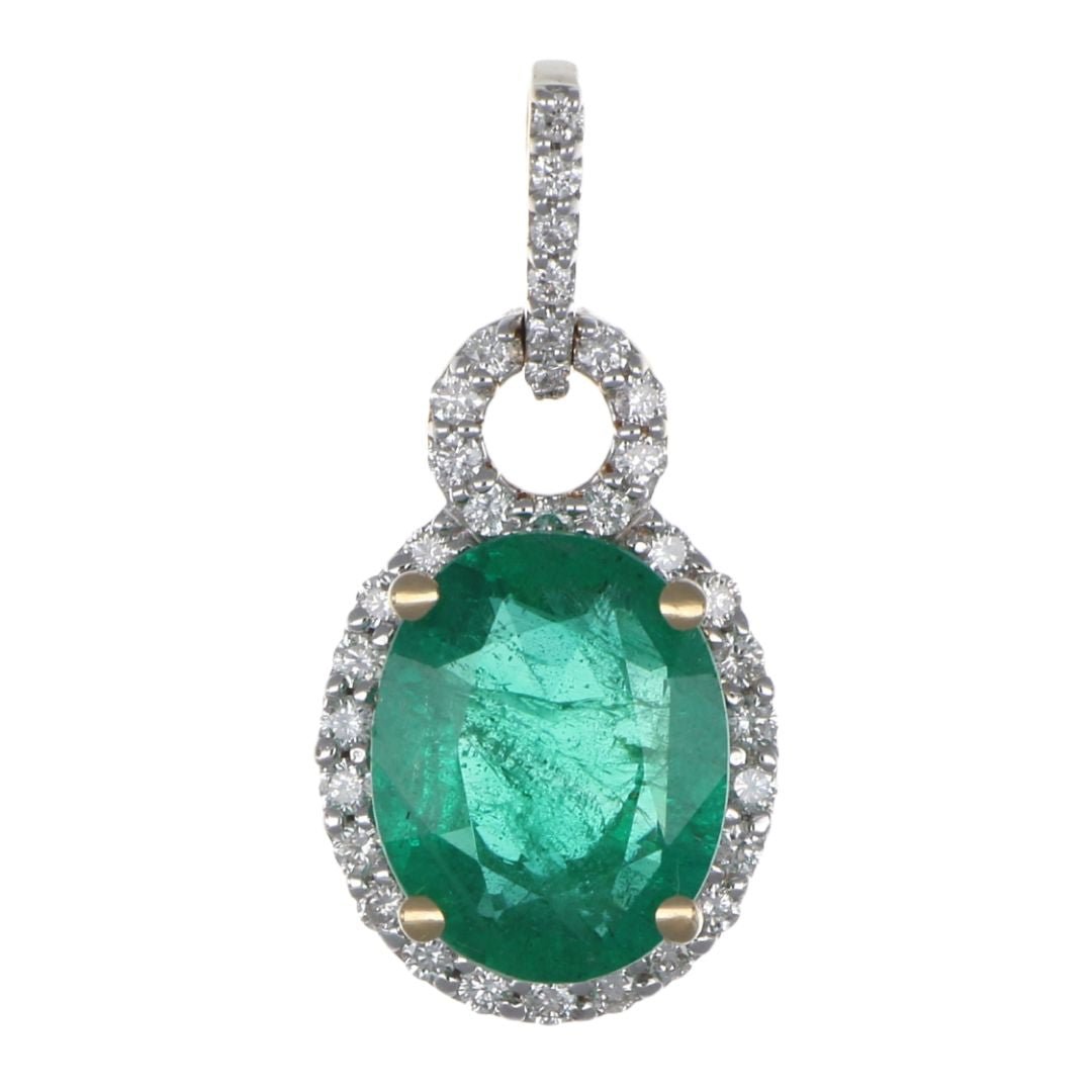 Emerald Pendant (Emerald 1.96 cts. White Diamond 0.23 cts.0 Not Net