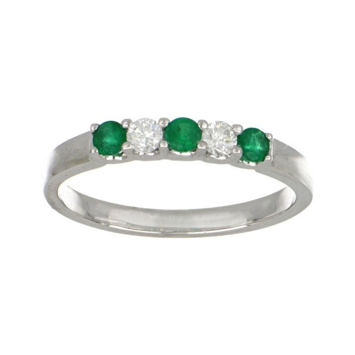 Emerald Ring (Emerald 0.22 cts. White Diamond 0.15 cts.) Not Net