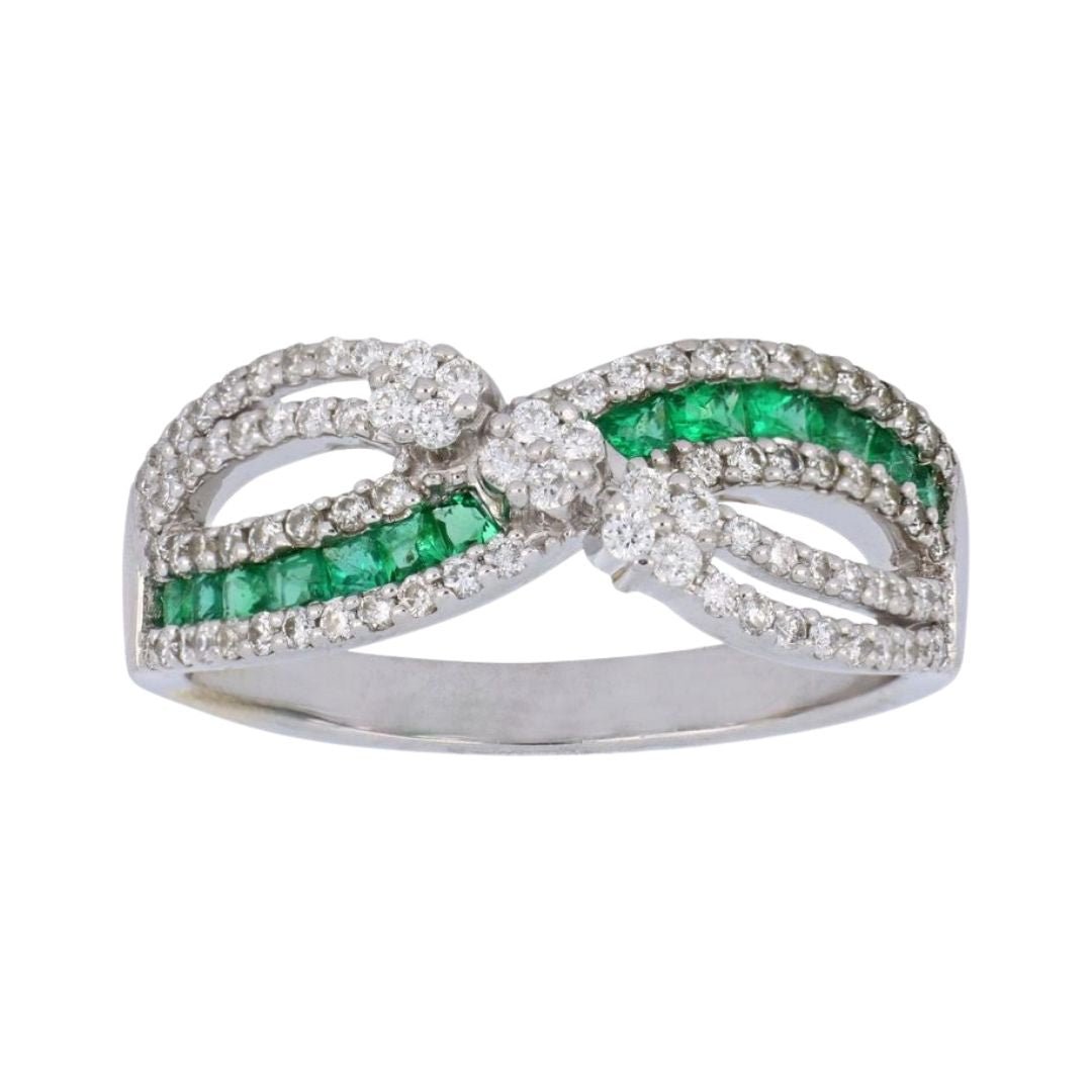 Buy Emerald Ring (Emerald 0.34 cts. White Diamond 0.42 cts.) at Kay's Fine Jewelry