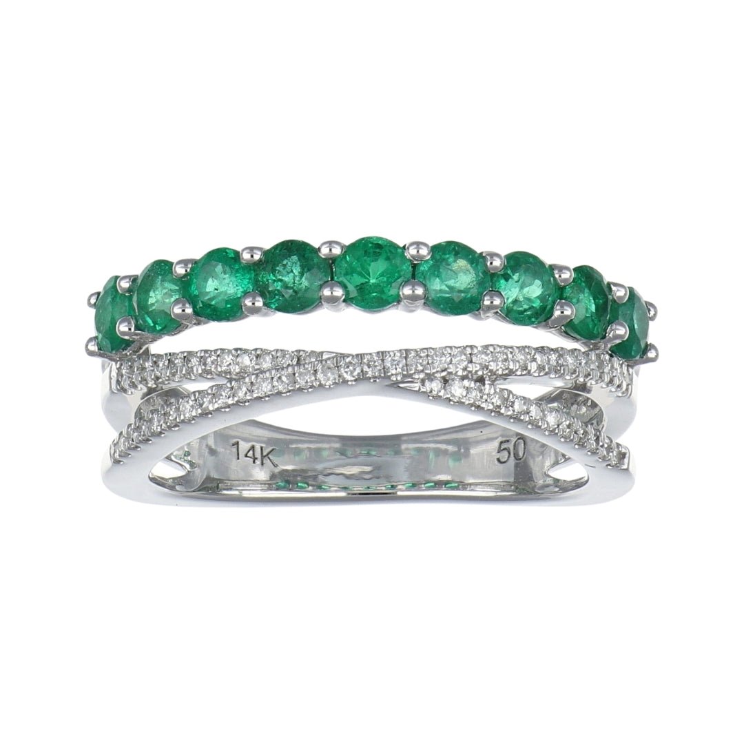 Buy Emerald Ring (Emerald 0.86 cts. White Diamond 0.11 cts.) at Kay's Fine Jewelry