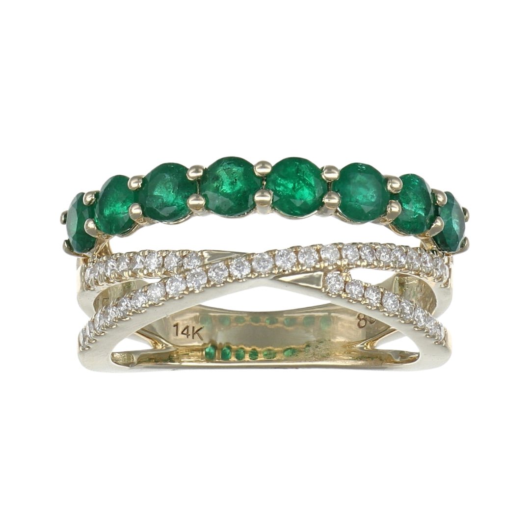 Emerald Ring (Emerald 1.28 cts. White Diamond 0.27 cts.) Not Net