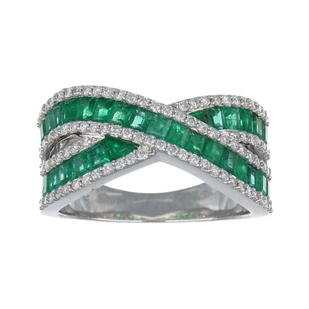 Emerald Ring (Emerald 1.3 cts. White Diamond 0.4 cts.) Not Net