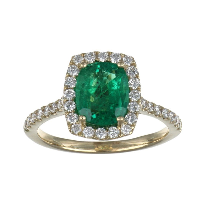 Emerald Ring (Emerald 1.68 cts. White Diamond 0.47 cts.) Not Net