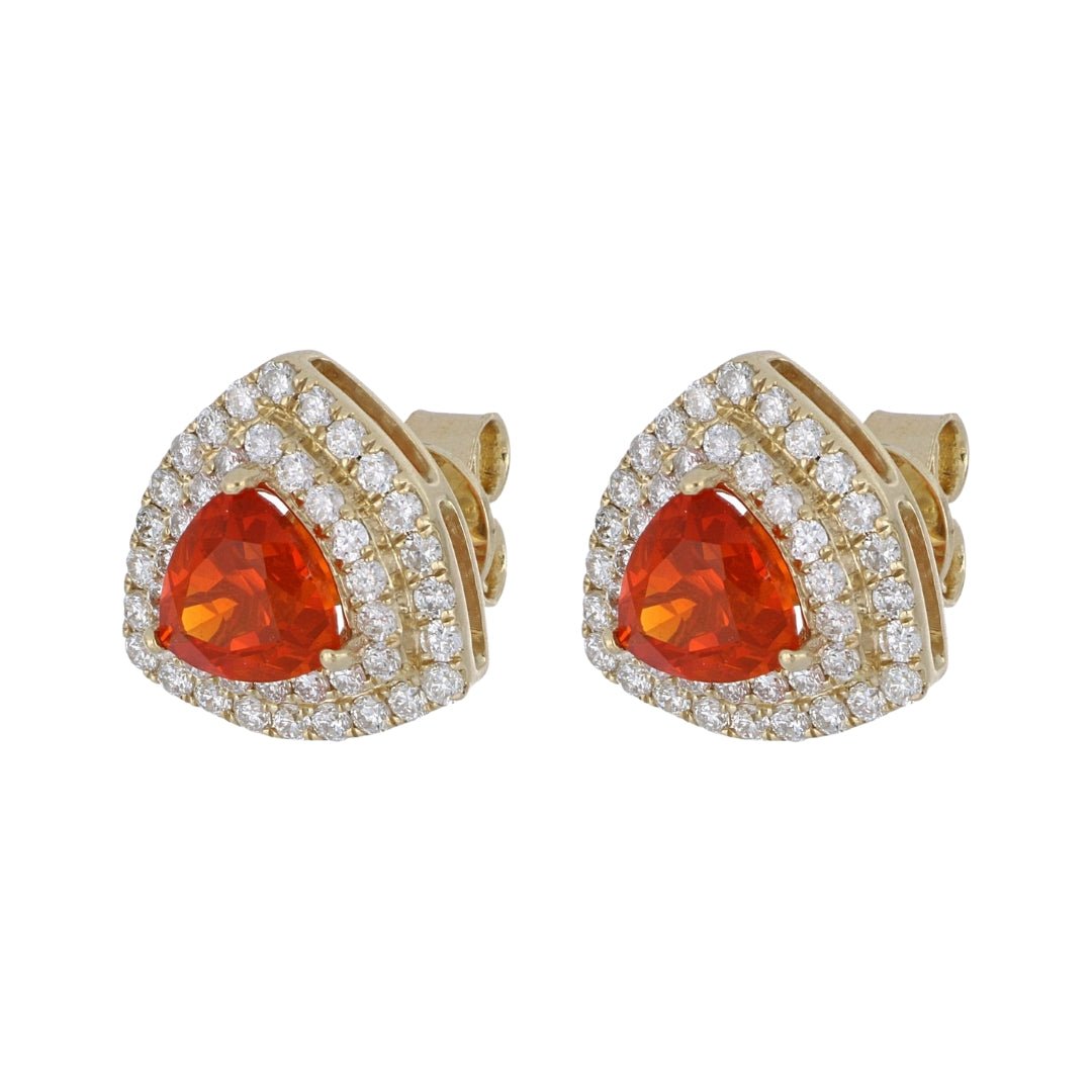 Buy Fire Opal Earrings (Fire Opal 1.16 cts. White Diamond 0.76 cts.) at Kay's Fine Jewelry