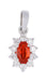 Fire Opal Ladies Pendant (Fire Opal 0.15 cts. White Diamond 0.18 cts.) Not Net