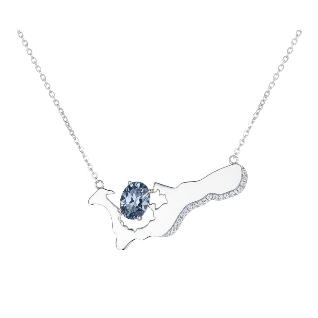 Buy Grand Cayman Blue Topaz Necklace (Blue Topaz 1.4 cts. Cubic Zirconia 0.22 cts. ) at Kay's Fine Jewelry