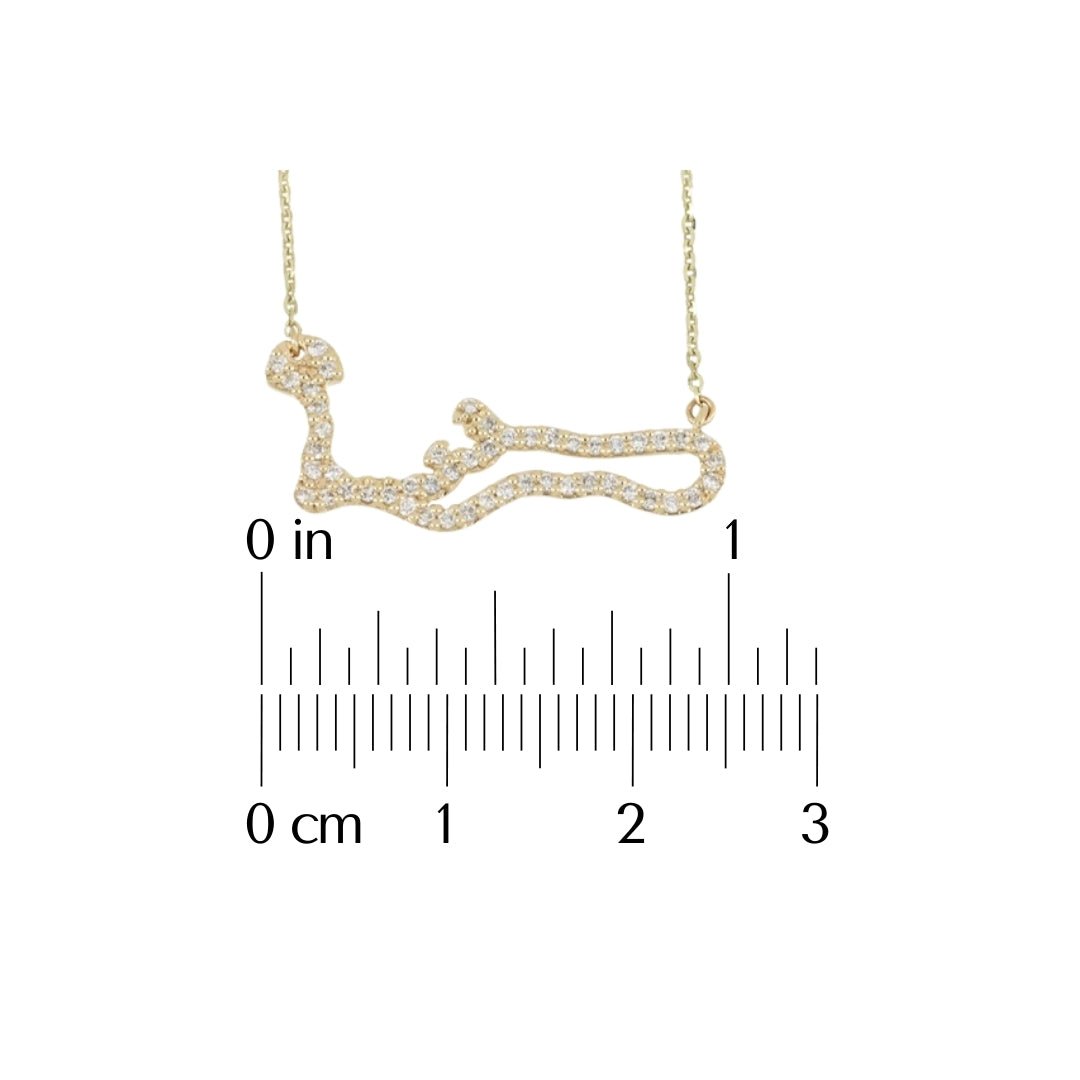 Grand Cayman ‘Map’ Diamond Necklace Not Net