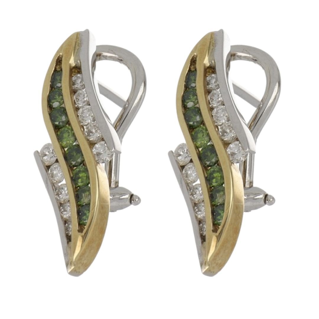 Buy Green Diamond Earrings (Green Diamond 0.41 cts. White Diamond 0.36 cts.) at Kay's Fine Jewelry