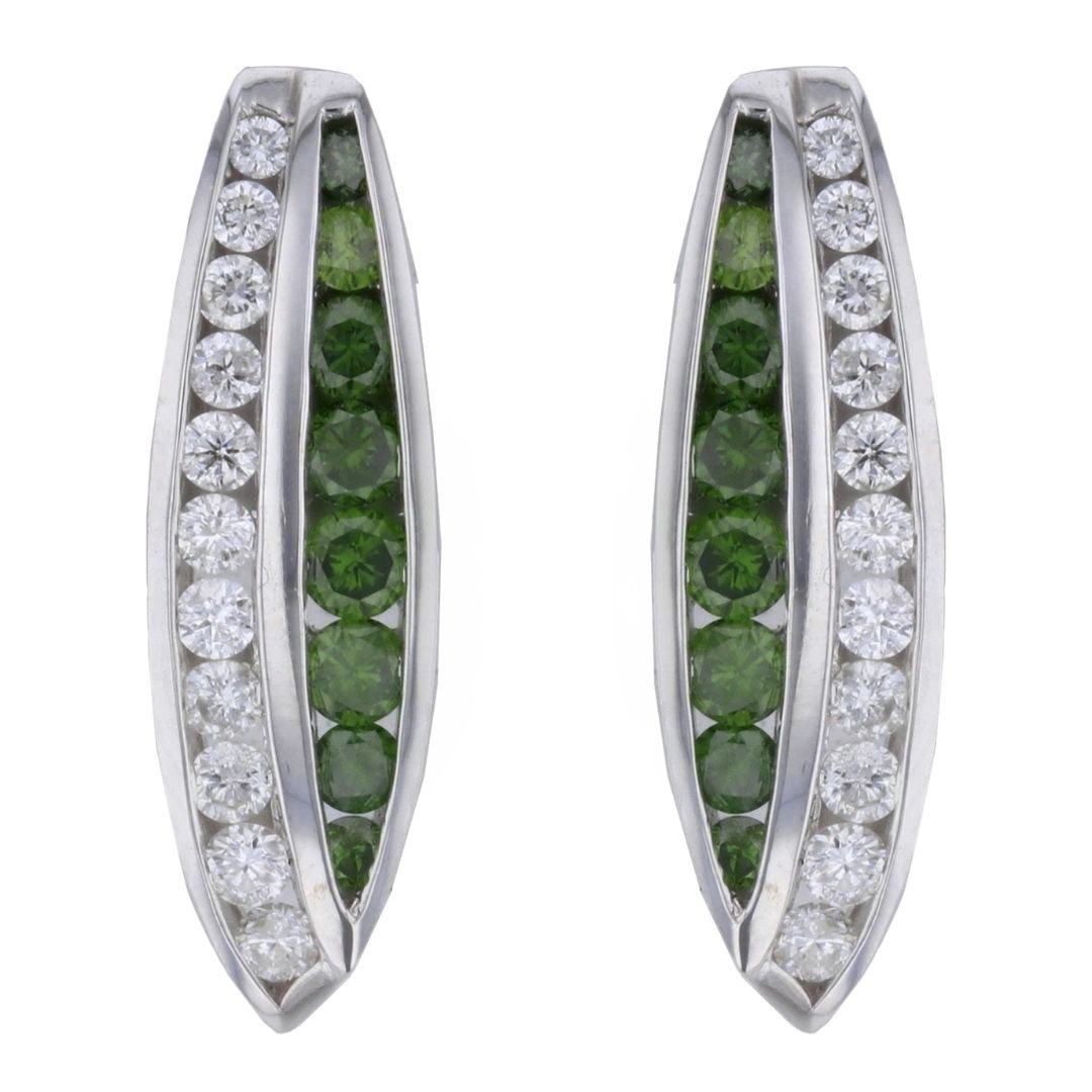 Buy Green Diamond Earrings (Green Diamond 0.97 cts. White Diamond 0.76 cts.) at Kay's Fine Jewelry