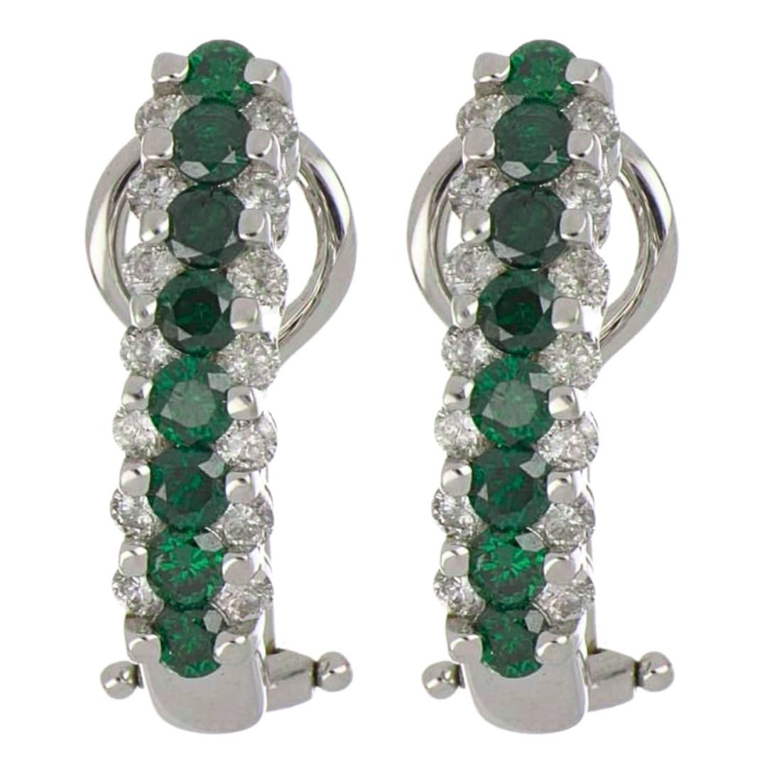 Buy Green Diamond Earrings (Green Diamond 1.3 cts. White Diamond 0.88 cts.) at Kay's Fine Jewelry