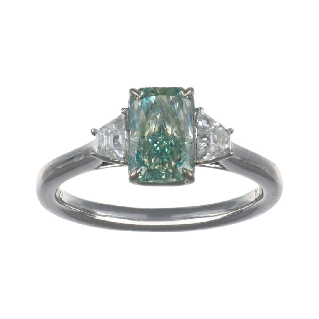 Buy Green Diamond Ring (Green Diamond 1.39 cts. White Diamond 0.4 cts.) at Kay's Fine Jewelry