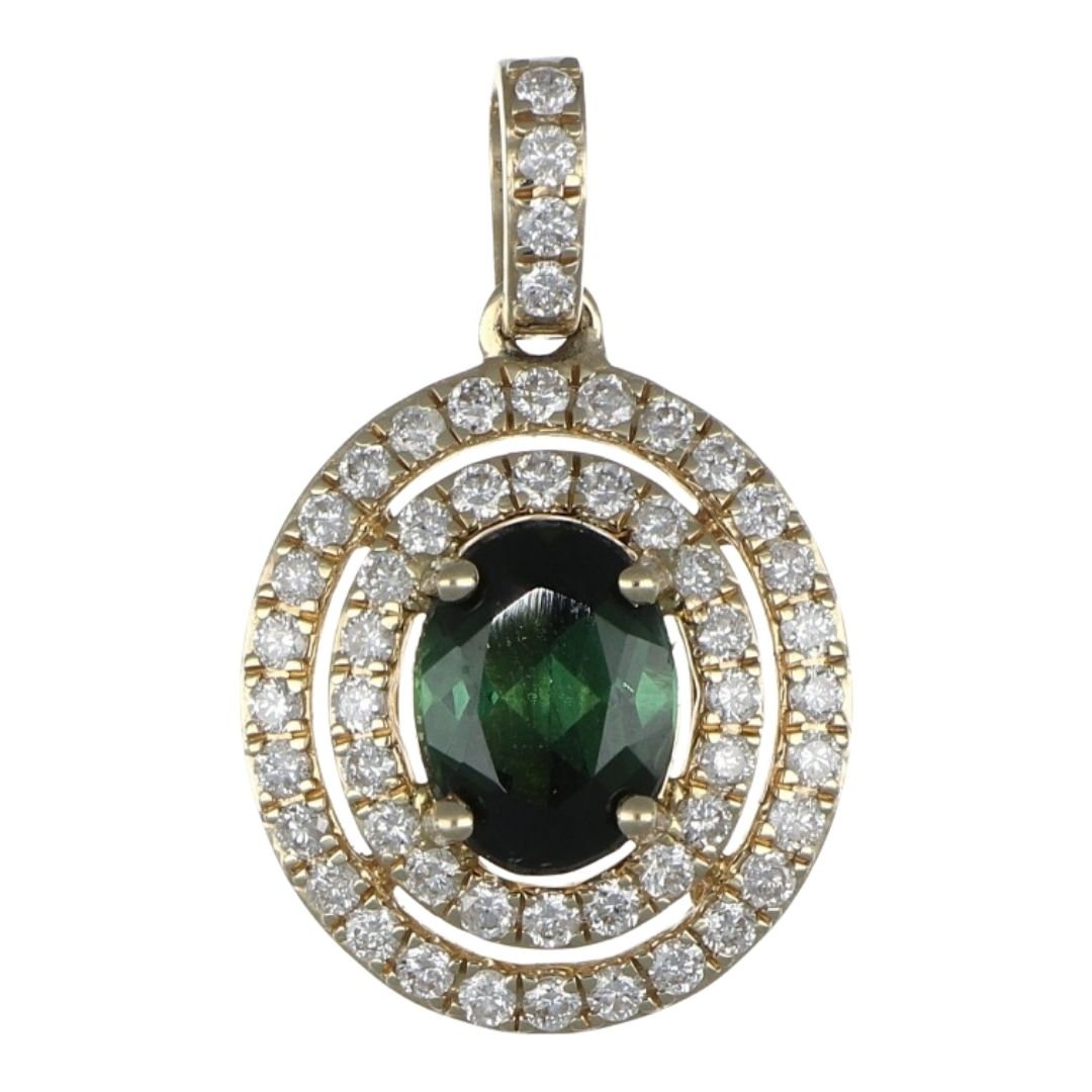 Buy Green Tourmaline Pendant (Green Tourmaline 1.11 cts. White Diamond 0.49 cts.) at Kay's Fine Jewelry